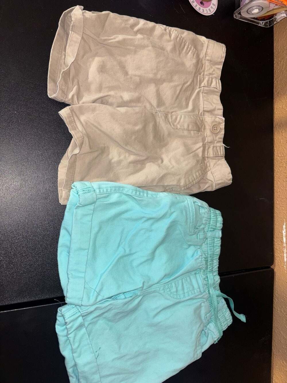 Cat & Jack School Uniforms Size 4 Tan & Copper Denim Shorts Lot
